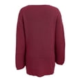 thumbnail image 4 of CAICJ98 for Women Women'sry Oversized Crew Neck Pullover Sweater Mini Dress Red,XXL, 4 of 5