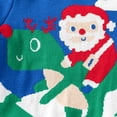 thumbnail image 4 of GYRATEDREAM Toddler Boys Girls Sweatshirts Christmas Reindeer Fleece Crewneck Pullover Xmas Winter Warm Sweaters Tops for 3-4Y Blue, 4 of 9