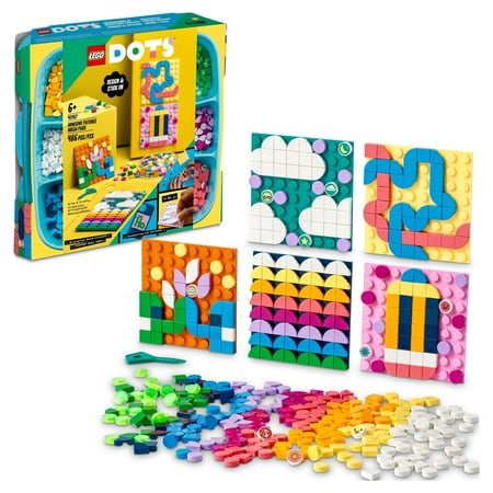 LEGO DOTS Adhesive Patches Mega Pack 41957 5in1 Set for Creative Play Arts and Crafts for Kids with DIY Stickers Personalized Decoration for Notebooks Phone Cases or Room Décor