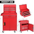 thumbnail image 6 of Rolling Tool Chest Tool Organizer Box with Lockable Wheels & Detachable Top NEW, 6 of 10