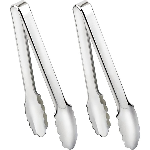 Pinzas para servir Pinzas de cocina, pinzas para buffet, pinzas de acero inoxidable para alimentos Pinzas para servir, pinzas pequeñas, utensilios para servir Pinzas para ensalada Pinzas metálicas