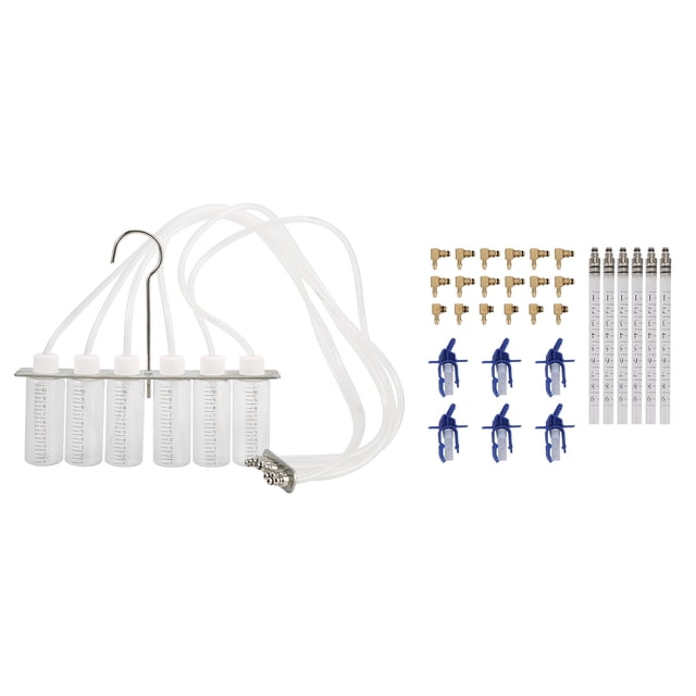Kit d'Outils de Test Diesel Outil de Mesure Carburant Testeur Ensemble d'Outils de Réparation de Voiture Diesel Moteur à 6 Cylindres pour Injecteurs