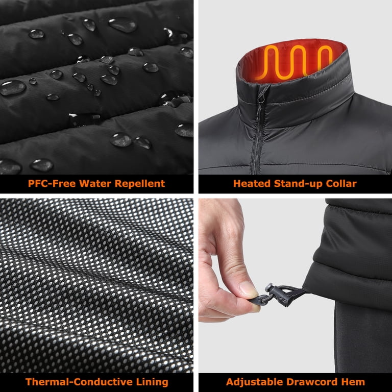 Venustas Upgraded Women's Heated Vest (XS) - 6 Zone Heat, 12H Battery & 35W Fast Charger Included