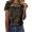 Army Green, variant on Womens Clothes Kelon Womens Summer Tops Short Sleeve Shirts Crew Neck Velvet Fashion Tunics Trendy Flowy Clothing Vacation Clothes Cruise Outfits, XL