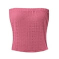 thumbnail image 5 of Tube Top for Women, Sleeveless Strapless Solid Color Summer Top, Polyester Casual Fit, Regular Length, Hand Wash Cold, 5 of 5