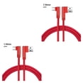 thumbnail image 4 of Methold Cable de carga rápida Reemplazo del cable de datos de doble codo para la interfaz micro USB del teléfono móvil Android, rojo, 1 m Type2 NO2, 4 of 6