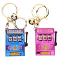 thumbnail image 1 of MOVTOTOP Lucky Slot Machine Keychain for Hanging Keys Made of Plastic and Metal Multi Color 2pcs, 1 of 8