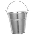 thumbnail image 7 of Pawsdot Iron Metal Bucket with Handle Silver Multi Use Plant and Storage Bucket, 7 of 7