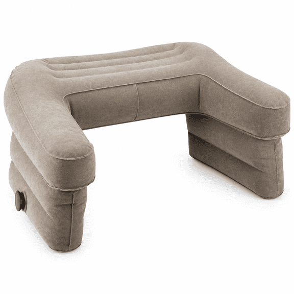 ABCISI Inflatable Lap Desk Pillow, 25 x 23 in Foldable Arm Rest Laptop Support with Non-Slip Mat, Portable Lap Pillow for Reading, Working, Gaming, Bed, Sofa and Floor