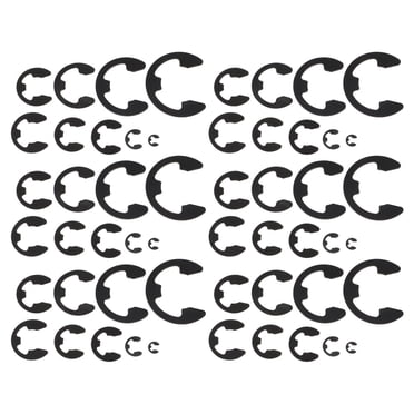 LABSERRON 300Pcs External C-Clips for Various Securing Tasks 1.53X1.30X0.04in