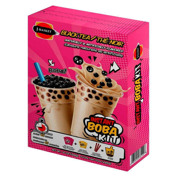 Kit Thé Boba Instantané Thé Noir 3 portions