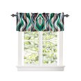 thumbnail image 2 of Kitchen Cafe Valance Curtain for Small Windows,Twist Lines Abstract Art Rod Pocket Short Valances Modern Colorful Wave Stripes Window Treatment Panel for Living Room/Bedroom/Bathroom,54x18in, 2 of 9