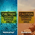 thumbnail image 5 of (2 Pack) Chemical Storage OSHA Caution Sign 10 Inch X 7 Inch Vinyl Label Decal Sticker Weather Resistant, UV Protected for Workplace, Business, and Construction Site, Made in the USA, 5 of 7