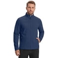 thumbnail image 5 of GIRUNS Men's Jacket Lightweight Softshell Zip Up Windbreaker Outdoor Casual Hiking Coat Navy Blue L, 5 of 7