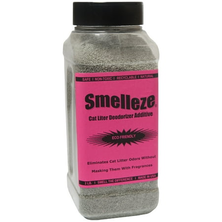 SMELLEZE Eco Cat Litter Odor Removal Additive: 50 lb. Granules Get Poop & Pee Stench Out (Best Way To Get Cat Pee Smell Out)
