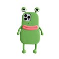 thumbnail image 1 of Funda para iPhone13 6.1"Caricatura de Silicona Lindo 3D Diversión Fresca Boca de Salchicha Rana Funda de Silicona para Teléfono, Niños Niñas Adolescentes Carcasa de Personaje Animal a Prueba de Golpes Fundas Divertidas y Elegantes para iPhone13, Verde ER, 1 of 5