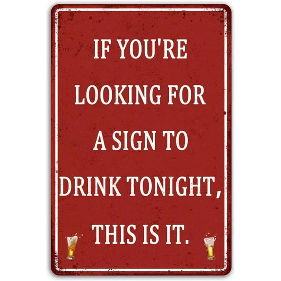 Vintage Bar Decor Funny Bar Signs For Home Bar Wall Decor For Men Basement Bar Accessories For Man Cave Decor Drink Metal Tin Signs Decorations For Bedroom Mens Room Sign 8X12 Inch