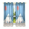 thumbnail image 6 of Yayeee Window Curtains Set of 2 for Living Room Light Filtering 63"x42", Snow Mountain, 6 of 7