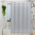 thumbnail image 4 of Shower Curtains for Bathroom-48"x72",Grey Solid Color Waterproof Bath Curtain Grommet Shower Curtain Set with Hooks,, 4 of 9