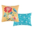 thumbnail image 3 of Sama 4 Piece Reversible Twin Quilt Set, Floral Print Patterns, Multicolor- Saltoro Sherpi, 3 of 5