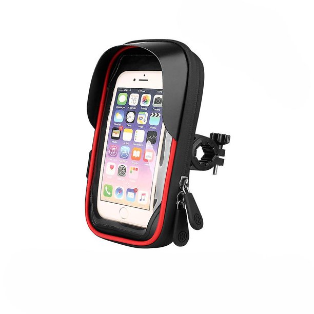 Soporte para teléfono móvil para coche eléctrico Soporte para teléfono móvil para bicicleta de montaña y motocicleta Paquete de soporte para teléfono móvil para bicicleta resistente al agua Rojo
