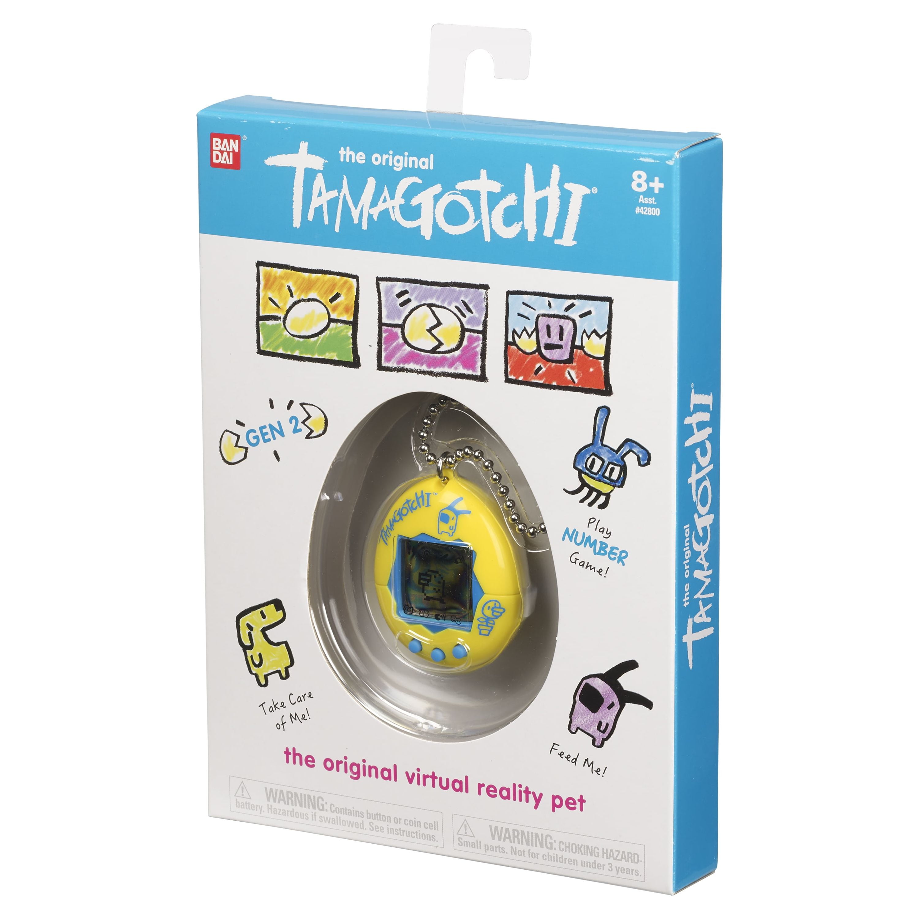 Original Tamagotchi - Yellow with Blue Electronic Pet