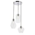 thumbnail image 4 of Gene 3 light Chrome and Clear glass pendant, 4 of 5