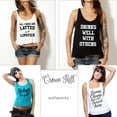 thumbnail image 3 of wallsparks Crown Hill Brand - Drinks Well With Others - funny workout Bridal shower party tank top - Soft Tri-Blend Racerback Tank for Women, 3 of 3