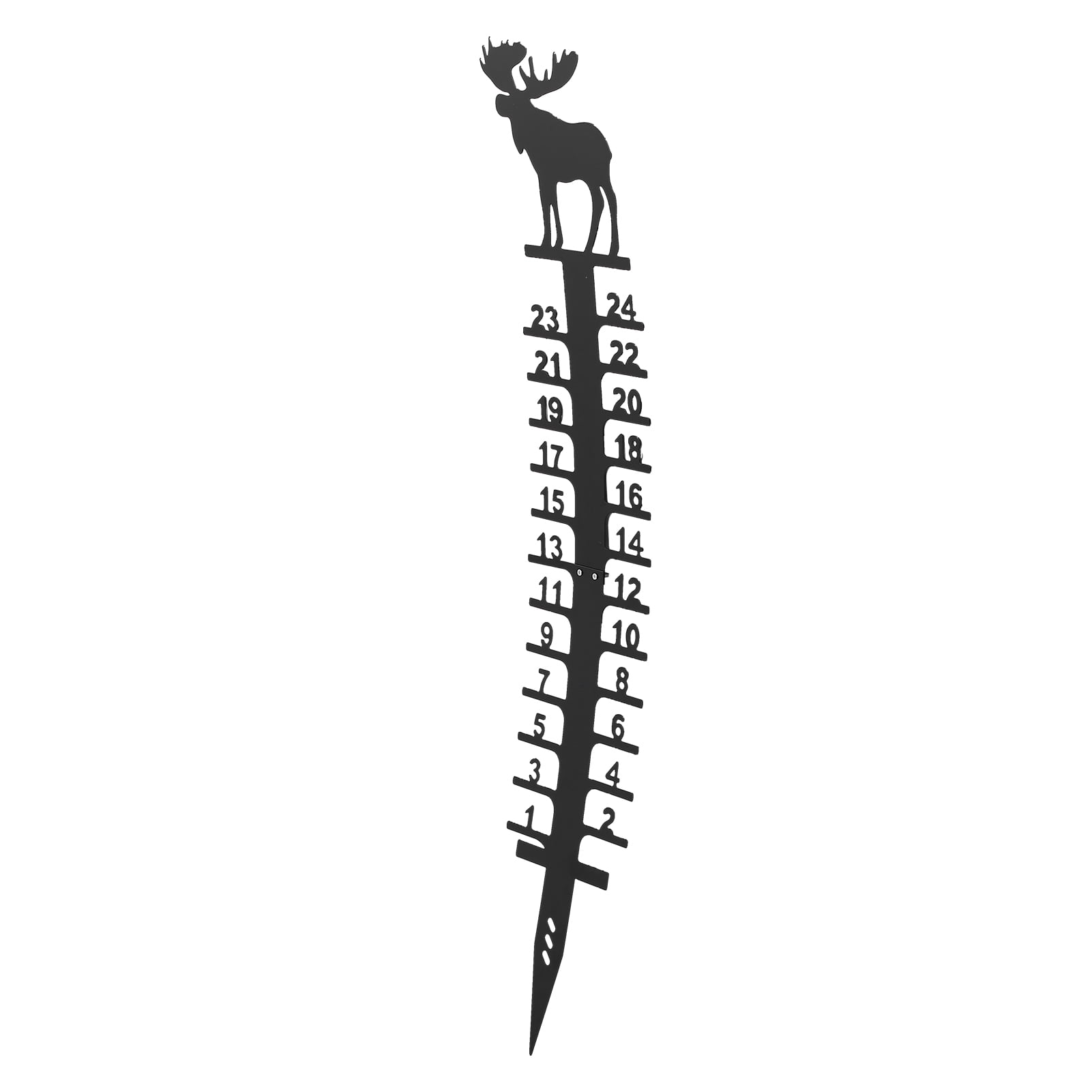 Riousery 24in Snow Gauge Outdoor Large Iron Snowfall Measuring Stick for Yard