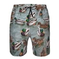 thumbnail image 3 of Pofeuu Mallard Ducks Swimming Prin Men's Swim Trunks Quick Dry Bathing Suit Swimming Board Shorts Mesh Lining Beach Swimwear-Medium, 3 of 6
