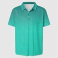 thumbnail image 4 of NOLDARES Mens Ribbed Polo Shirt Textured Knit Short Sleeve Casual Golf Beach Vacation Tops(Green,2XL), 4 of 6
