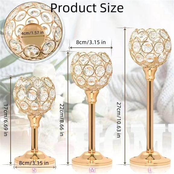 3*Candlestick Clearance! Candlestick Holders Tealight Candelabras Tall Votive Candlesticks Elegant Candle Stand for Dining Table Centerpiece Wedding Candle Decor