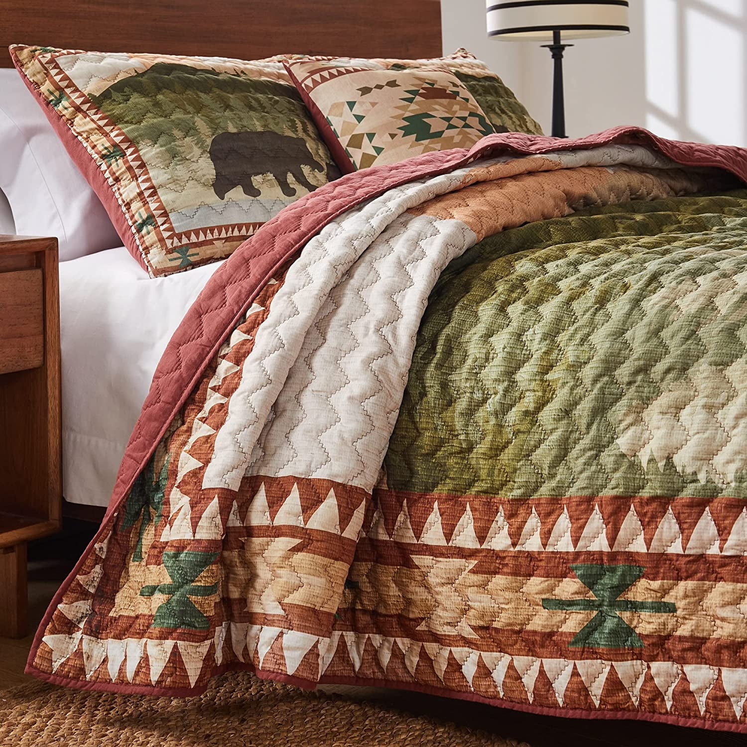 Greenland Home Fashions By The Lake Lodge-Style Quilt Set, 3-Piece