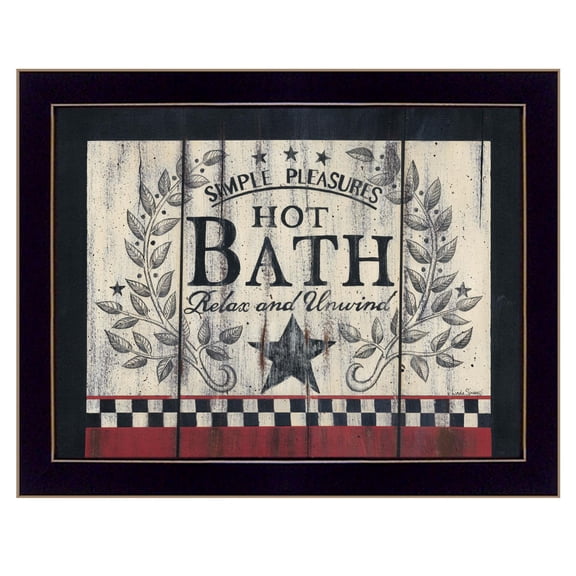 TrendyDecor4U Hot Bath By Linda Spivey Ready To Hang Framed Print LS1618-712