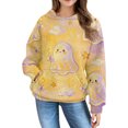 thumbnail image 4 of YunPes Unisex Kids Hoodie Boys Girls Waffle Textured Sweatshirt Cute Ghost Print Long Sleeve Hooded Pullover Spring Fall Clothes, 4 of 7