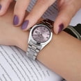thumbnail image 5 of Women's Watches Waterproof Luminous Calendar Quartz Watch with Stainless Steel Band (Pink), 5 of 6