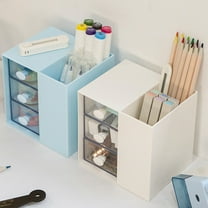 Cheers US Desk Organizer Caddy with Compartments Office Workspace Drawer Organizers Desktop Holder Plastic Stationery Supplies Storage Box for Pencils,Markers,Erasers,Pens,Sticky Notes