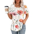 thumbnail image 2 of Women Tank Tops Loose Fit Graphic Womens Blouses And Tops Casual Short Sleeve Tshirts Shirts Funny Graphic T-Shirt Basic Tees Fitted V Neck Tess for Women Golf, 2 of 6