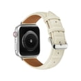 thumbnail image 5 of Sleektime Compatible with iWatch Band 38mm 40mm 41mm, Genuine Leather Band Strap Replacement Men Women Compatible with Apple Watch Ultra 2/1 SE Series 9 8 7 6 5 4 3 2 1,White, 5 of 6