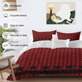thumbnail image 4 of Red Black Plaid Bedding 3 Piece Duvet Cover Set Full Size, Country Vintage Star Abstract Gingham Soft Microfiber Comforter Cover with Zipper Closure & Pillowcases, Wrinkle & FadeResistant Quilt Cover, 4 of 9