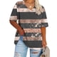 thumbnail image 2 of Camisas de Verano para las Mujeres de Manga Corta con Cuello en V de Gran Tamaño, Camisas de Gran Tamaño para las Mujeres, 2 of 4
