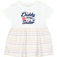 thumbnail image 3 of Inktastic My Daddy is My Sailor Girls Baby Dress, 3 of 5
