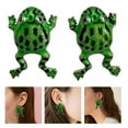 thumbnail image 6 of Frog Earring Stud Earring Stud Animal Retro Style Cool Trend Jewelry Dangle Earrings Earclips for Teen Daily Casual Party Men Women Ear Stud, 6 of 8