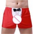 thumbnail image 4 of AnuirheiH Men's Lingerie Casual Bow Knot U Flat Angle Thin Sexy Low Waist Breathable Boxer Briefs, 4 of 6