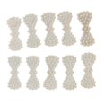 thumbnail image 1 of 10 botones de perlas de imitación, adornos artesanales, plano, bricolaje, joyería para el cabello 50x25x5mm Zulema Imitación perla Flatback Charm, 1 of 8
