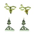 thumbnail image 4 of Harry Potter Earrings For Women 3 Pack Deathly Hallows, Lightning Scar, Harry Potter Wand, 4 of 7