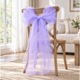 thumbnail image 7 of Purple Giant Tulle Bow for Christmas Tree Decoration Sheer Iridescent Fabric Large Bow with Long Tails for indoor Holiday Decor 47 in, 7 of 7