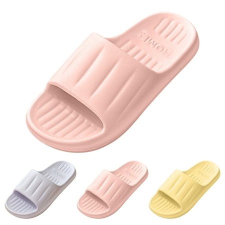 

Cathalem Fashion Four Season Women Slippers Non Slip Comfortable Open Toe Solid Color Simple Style Christmas Slippers Women Purple 9
