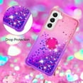 thumbnail image 6 of Glitter Case for Samsung Galaxy S23 Plus (Not S23, Bling Sparkle Colorful Gradient Quicksand Waterfall Soft TPU Liquid Case Cover with Ring Stand for Samsung Galaxy S23+Plus LSJB-Pink Purple, 6 of 14