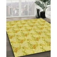 thumbnail image 3 of Ahgly Company Machine Washable Indoor Rectangle Transitional Bold Yellow Area Rugs, 7' x 10', 3 of 7